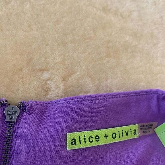 💜Alice Olivia mini 100% silk skirt💜 size 6 - Picture 4 of 7
